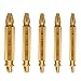 Produktbild [5 Stück] E2Buy® Schraubenentferner, beschädigter Schraubenziehersatz, Schraubenentferner, Schraubenentgrater, hergestellt von H.S.S. 4341#, Härte: 62-63HRC (Golden)