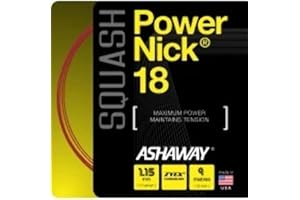 Ashaway PowerNick 18 Squash Set 1.15mm - Red by Ashaway
