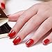 Bling Art False Nails French Manicure Red Fire me Up Full Cover Medium Tips UK