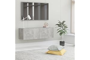 homiuse Mueble para TV Madera contrachapada Gris 100x30x30 cm Muebles TV Muebles De Salon TV Mueble TV Suspendido Mesa Television Mueble TV Estrecho Mesa para TV Muebles De Salon Mueble Salon