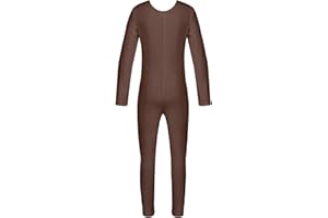 Agoky Unisex Mädchen Jungen Basic Ganzkörperanzug Einteiler Schlafanzug Jumpsuit Kostüm Ballettanzug Overall Langarm Body