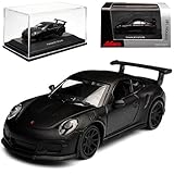 Aus Metall mit Plastikteilen Schuco Porsche 911 991 GT3 RS Matt Schwarz Ab 2013 H0 1/87 Modell Auto mit individiuellem Wunschkennzeichen