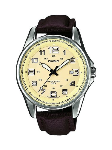 Casio Herren-Armbanduhr XL Casio Collection Analog Quarz Leder MTP-1372L-9BVEF Casio Herren-Armbanduhr XL Casio Collection Analog Quarz Leder MTP-1372L-9BVEF