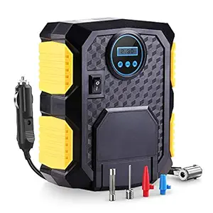 Adofys Ad-3650k Air Compressor Tire Inflator, DC 12V Portable Air Compressor for Car Tires, Auto Tire Pump with LED Light, Digital Air Pump for Car Tires, Bicycles (AD-3650)