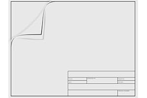 Geyee 10 Sheets Architectural Vellum Paper Translucent White Vellum Sheets Drafting Paper Rag with Border and Title Block(18 x 24 Inches)