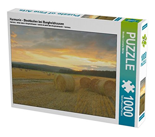 Harmonie - Strohballen bei Burgholzhausen 1000 Teile Puzzle quer (CALVENDO Natur)