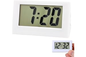 SIYINZU Small Travel Digital Clock,Digital Clock Battery Powered Only,Small Di/gital Cloc/k,Bedside Cloc/k,LED Di/gital desk clock,Clo/cks for Bedrooms,Travel Alarm Clo/ck,Bedside Cloc/k Digi/tal(White)