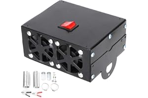 EVGATSAUTO Calentador de automóvil, calentador de automóvil, calentador, desempañador, desempañador portátil, ventilador silencioso, calentamiento rápido, 600 W.(24V)