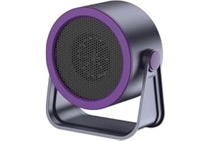 RUUTCASY Przenośny termowentylator, szybkie nagrzewanie się osobowy grzejnik biurkowy z zabezpieczeniem przed przegrzaniem, cichy mini grzejnik do biura (pod stół), sypialni i pomieszczeń wewnętrznych