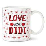 Bakhand Arts, Gift for Sister, Love You Didi Quote Printed White Coffee Mug Ceramic Designer 325 ml - Birthday Gift for Sister, Bhaidooj Gift, Special Day Gift for Sister