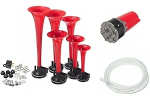 AB1 Bocina musical de aire para coche, 115 db, 12 V, con compresor para camión, tren, barco, SUV