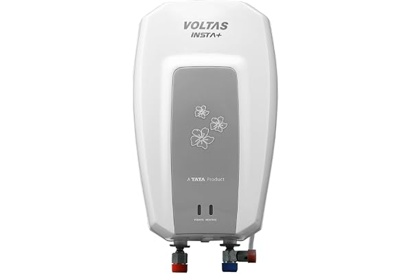 Voltas Insta+ 5-Star 3L Instant Water Heater 3000W, Warranty of 5 years on Tank, 2 Years on Heating Element, 2 Years on Product by Voltas Copper Element (White)