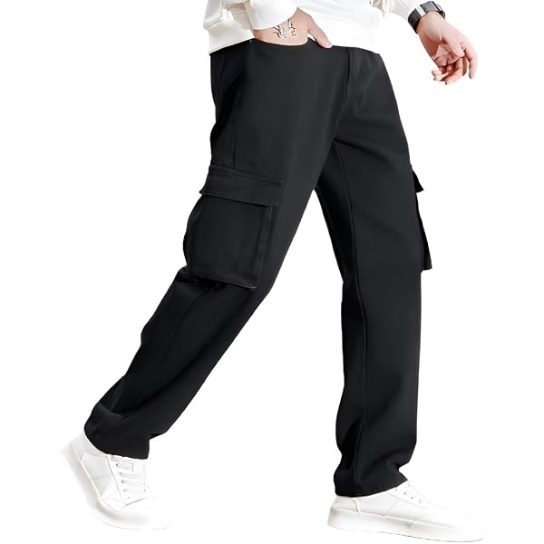 SNITCH Men's Plain Trousers | Casual Wear| College Street Wear