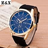 FENKOO Herren Armbanduhr Quartz Nylon Band Schwarz/Blau/Rot/Orange/Braun Marke-