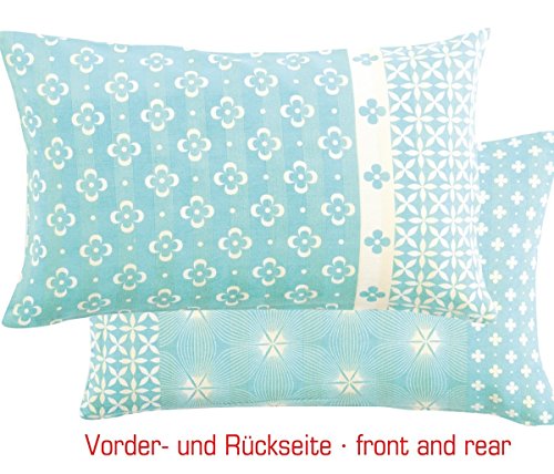 Overbeck and Friends - Kissenbezug Liv türkis - 50 x 30 cm