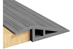 RANJIMA Übergangsprofil Selbstklebend, Übergangsleiste Bodenleiste aus PVC, Länge 2m,Breite 5 mm, Türschwellen Leiste Selbstklebend Übergangsschiene Boden Höhenausgleich Abdeckleiste für Teppich Boden