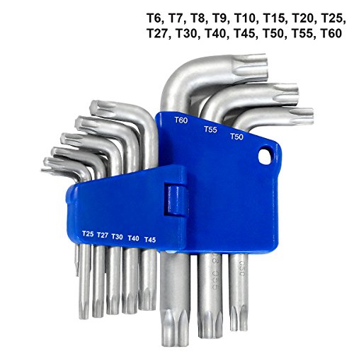 S&R TORX Winkelschlüsselsatz, 15-tlg., Extra Belastbar TX6-TX60 in praktischem Klapphalter. - 2