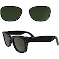 RCstyle Compatible With Ray-Ban Meta Wayfarer(Standard) Smart Glasses Replaceable Lens for Man and Woman 53-22 Size L