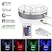 Produktbild Shisha LED Untersetzer Base Light Coaster Wiederaufladbare RGB LED Licht mit IR-Fernbedienung Rechargeable Akku mit Fernbedienung für Shisha 19 LED/6 Zoll/15CM für Hochzeits-Center,Party-Events Akzentbeleuchtung,Leuchten Bottle Display Stände