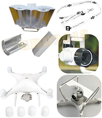 GDD2018 Antenna Range Booster + Camera Gimbal Guard Protector + Camera Lens Sun Hood Cap + Motor guards + Neck strap for DJI Phantom 4