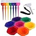 Colorful Hair Dye Brush and Bowl Set, Rainbow Hair Coloring Brush Bowl Set-7 Color by Perfehair