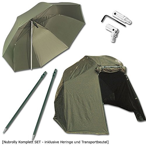 Preisvergleich Produktbild Angel Domäne Nubrolly Angelschirm Komplett Set inklusive Überwurf
