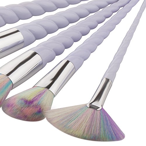 ♥ Loveso ♥- Make up 5PCS Bilden Augenbraue Eyeliner Kosmetische Concealer Erröten Grundlagen Bürsten_Silber - 3