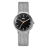 Braun Unisex ErwachseneArmbanduhr Analog Quarz Edelstahl BN0031BKSLMHL