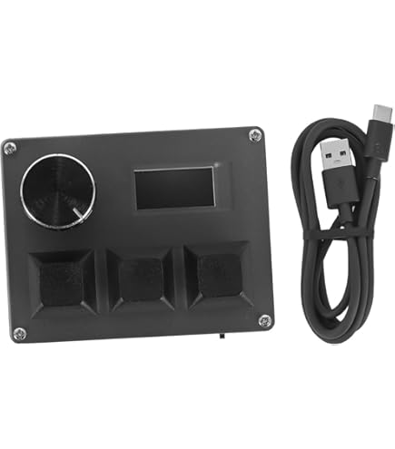 BTXETUEL SayoDevice O3C OSU Keyboard with Rapid Trigger Hall Switches, Magnetic Linear Switches, Button and Screen, Copy Paste, Shotcut, Macro Hotswap Mini