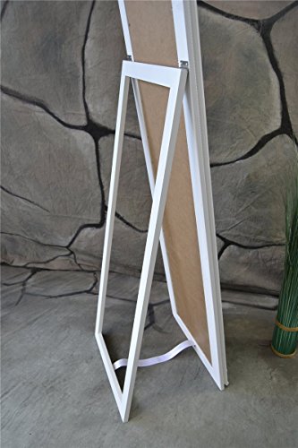Livitat® Standspiegel Wandspiegel 160 x 40 cm Ankleidespiegel Garderobenspiegel antik barock rokoko Landhaus (Weiß) - 5