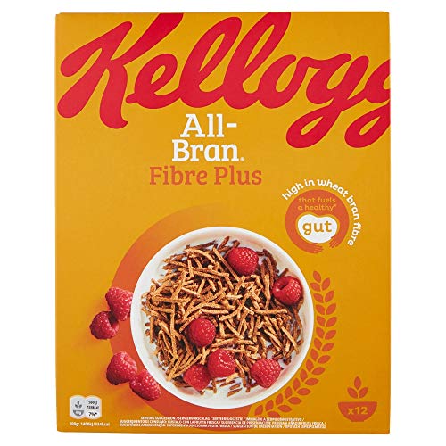 Kellog's kellogg all-bran con la sua fibra alimentare 500g di grano ricco