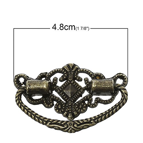 1 Griff für Schatullen und mehr, 48 x 24 mm, antikmessing - 2