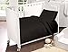 Love2Sleep BLACK COT BED LUXURY EGYPTIAN COTTON COMPLETE BEDDING TODDLER SET: DUVET COVER , PILLOWCASE & FITTED SHEET