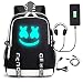 Produktbild hsy Marshmallow Rucksack Luminous DJ Marshmello mit USB-Ladeanschluss, Unisex Fashion Travel Laptop Rucksack mit großer Kapazität