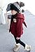 Arrowhunt Baby Girls Cute Winter Warm Plush Rabbit Hooded Coat Red