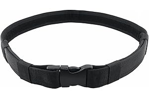 YONCONO Cinturón táctico militar, ancho de 1.5 pulgadas, cinturón ajustable con hebilla de plástico de liberación rápida, cinturón de nailon para equipo de seguridad al aire libre
