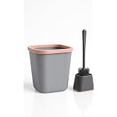 Ata Home 2'Li Banyo Seti &Ccedil;&ouml;p Kovası Ve Silikon Klozet Tuvalet Fır&ccedil;ası Takımı 12 Lt A&ccedil;ık &Ccedil;&ouml;p Kovası