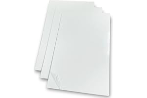 Ebamaz Aluminium Metallschild Sublimations Plakette Blanko 300X450X1 mm 3 Stück Groß Namensschild für Wärmeübertragungsdruck/UV-Druck (Reinweiß)