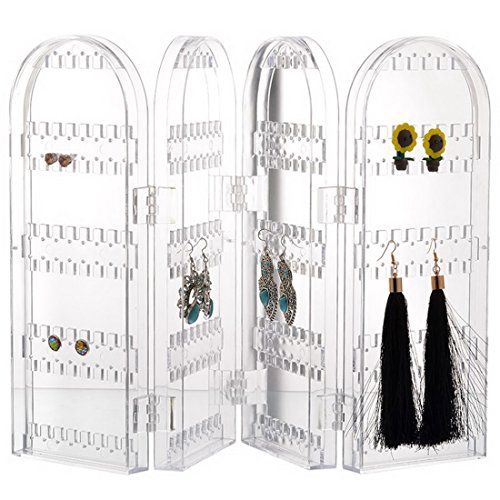 MJARTORIA Ohrringhalter Acryl Klar Ohrring Display Schmuck Halter Ständer Ohrstecker Ohrring-Ausstellungsstand-Halter Klappständer anzeigen - 2