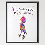 Dignovel Studios A4 Dobby Quote from Harry Potter watercolour illustration Art Print Friendship Quotes Nursery decor Kids Art Print Wedding Birthday Gift N082-Unframed