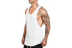 Cabeen Canotta Uomo Bodybuilding Gym Tank Canottiera Palestra Sportive Fitness Maglie Senza Maniche Cotone