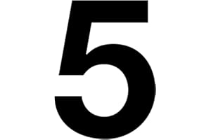 ISECUR Adesivo con numero 5 di colore nero, altezza 10 cm, numero di casa autoadesivo, numero da incollare, per esterni, cassetta delle lettere, porta I resistente alle intemperie, kfz_673_5