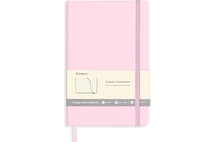 Comix Carnet ligné 240 pages, 14 x 21,1 cm, A5 à couverture rigide, carnet classique ligné pour écrire, rose