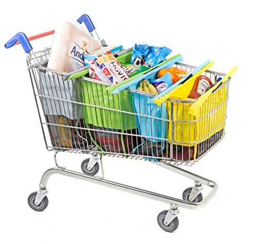 comprare on line Trolley Bags - 4 Buste Per Carrello della Spesa, Vari Colori prezzo