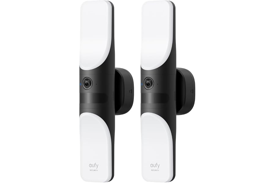 eufy Security Wired Wall Light Cam S100 Security Camera Outdoor, 2K Camera with 1200 Lumen Light, Co