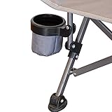 Kinder-Campingstuhl | Einklemmschutz + Getränkehalter | extra breite Standfüße für weichen Boden | leichte 2Kg Eigengewicht bei 60kg Tragkraft | Pulverbeschichtet | Uquip Kirby 244006 - 3