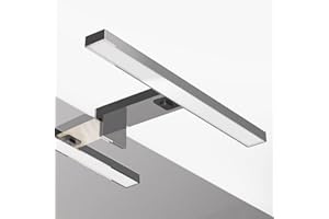DEELUX Lámpara de Espejo Baño Con interruptor 5W 30cm 500LM,Blanco frio 6000K LED Armario Lámpara Luz de Pared IP44 230V Aplique de Baño Espejo,Abrazadera en el Espejo/Gabinete/Iluminación de Pared