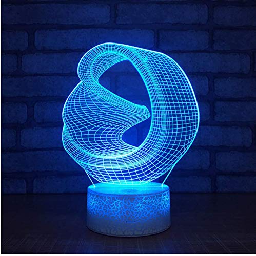 Preisvergleich Produktbild Abstrakte bunte Lampe 3D führte energiesparendes Nachtlicht-kreative Augenschutz-Augen-Auge des Acryl-3D 3D