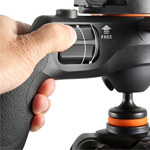 Vanguard Espod CX 233AGH - Trípode Compacto y versátil con Capacidad de Carga de 3.5 kg, rótula ergonómica, Negro