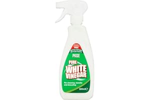 Pkge 500ml White Vinegar Cleaning Spray | Removes Dirt, Grimes, Stains | Use on Glass, Oven, and Window Cleaning | Perfect for Kitchen, Bathroom, Laundry & Descaling (Pack of 1)